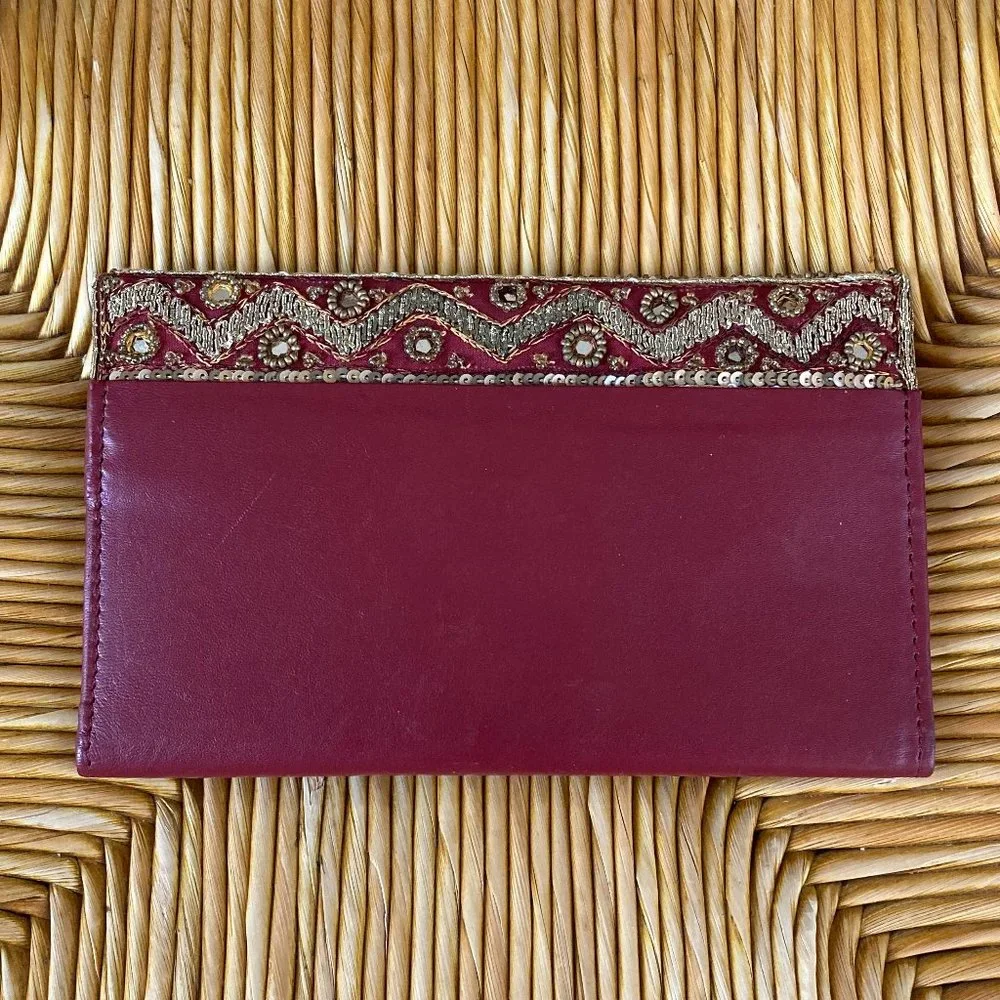 🆕Christina Leather Embellished Wallet - NEW